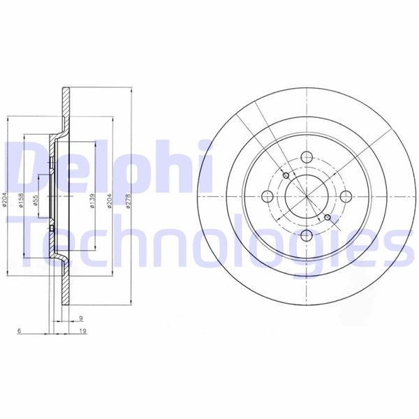 Toyota Yaris Arka Fren Diski Dolu Tip DELPHI