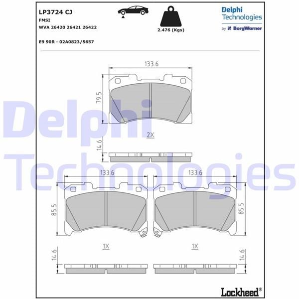 Toyota Yaris Ön Fren Balatası DELPHI