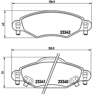 Toyota Yaris Ön Fren Balatası BREMBO