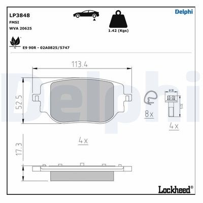 Opel Zafira Life Arka Fren Balatası Otomatik El Freni DELPHI