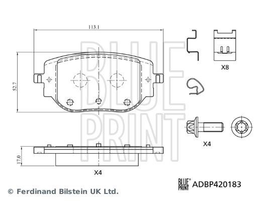 Zafira Life Vivaro C Jumpy III Expert Toyota Proace Arka Fren Balatası... BLUEPRINT
