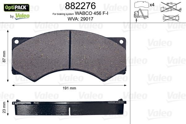 Iveco Zeta DAF 45 Disk Fren Balatası Optipack VALEO