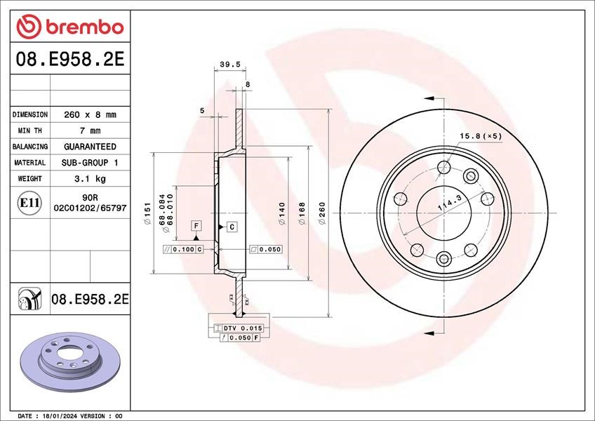 RENAULT ZOE DİSK PEDİ KİTİ BREMBO