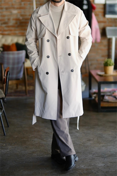 Torenzi Kruvaze Belted Old Money Trench Krem