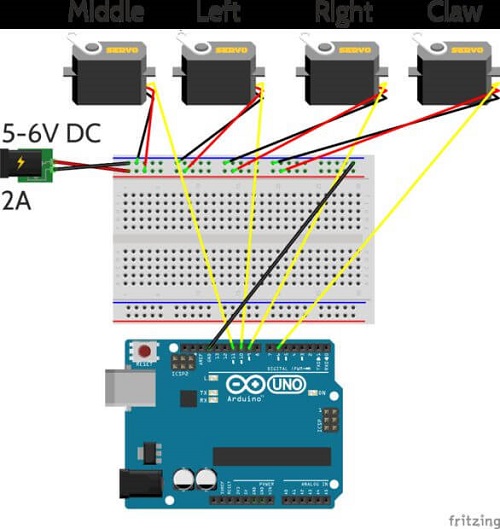 4 Eksen Robot Kol Yapımı - İlginç Arduino Projeleri | Robocombo