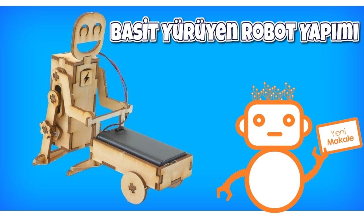 Basit Yürüyen Pilli Robot Yapımı / Kendin Yap - DIY | Robocombo