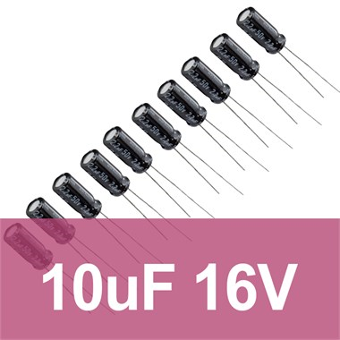 10uF 16V Elektrolitik Kondansatör (10 Adet)