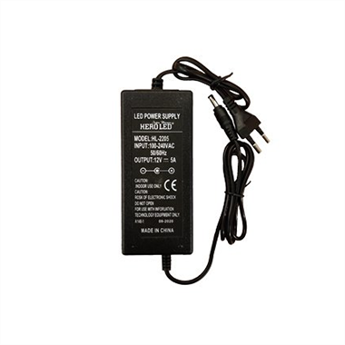 12V 5A Plastik Kasa Masaüstü Adaptör İki Ucu Kablolu