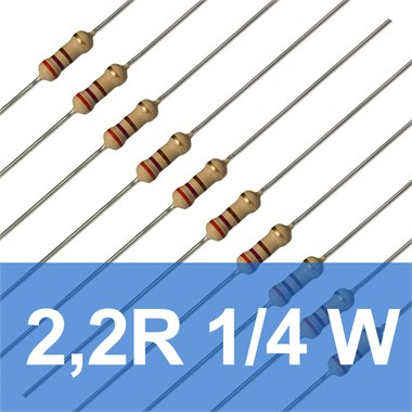 2.2R 1/4W Ohm Direnç (10 Adet) 2R2