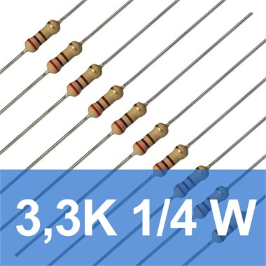 3.3K 1/4W Direnç (10 Adet)