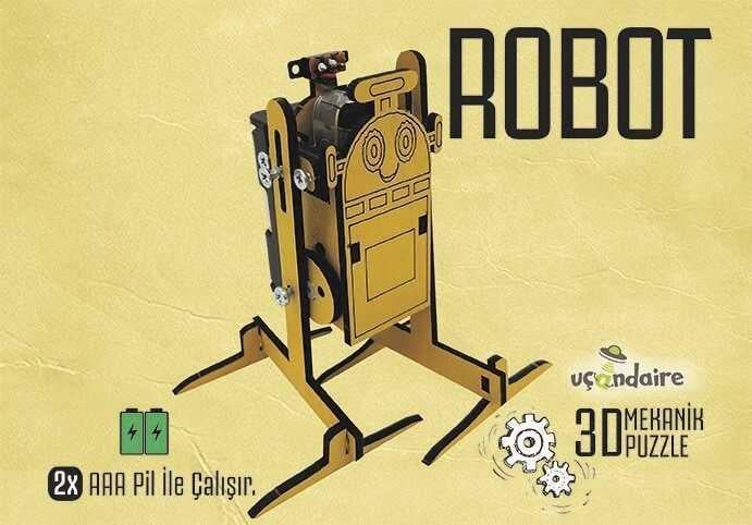 3d Mekanik Puzzle Eğitici Oyuncak Robot