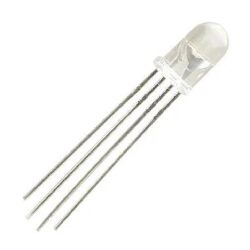 5mm Şeffaf RGB LED Katot 4 Bacaklı