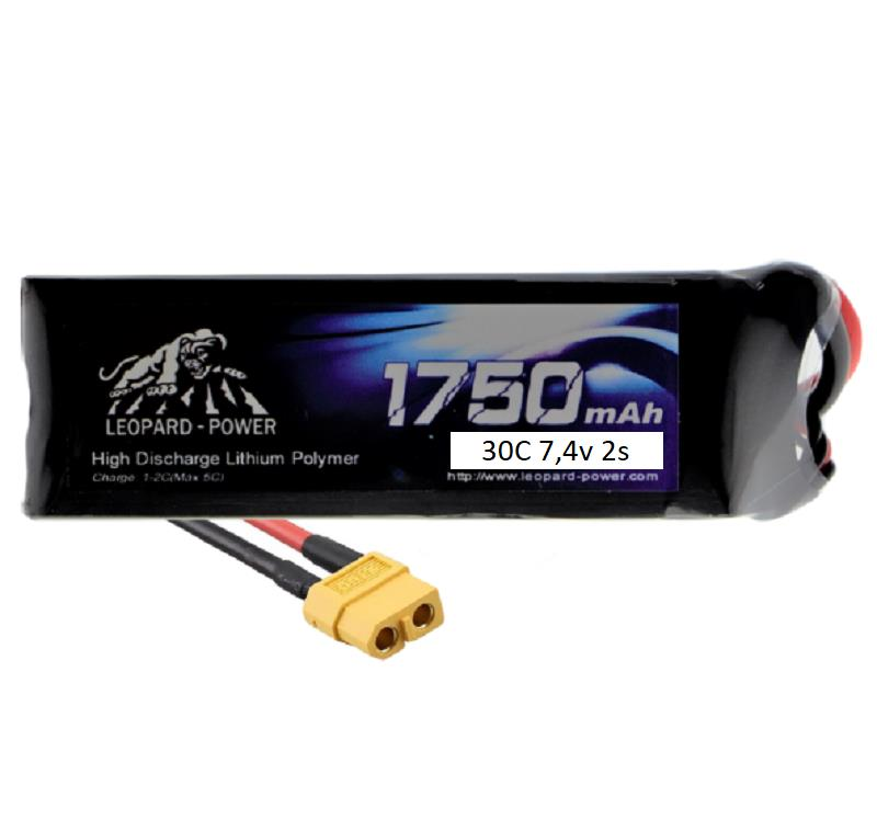 7.4V 2S LiPo Batarya 1750mAh 30C