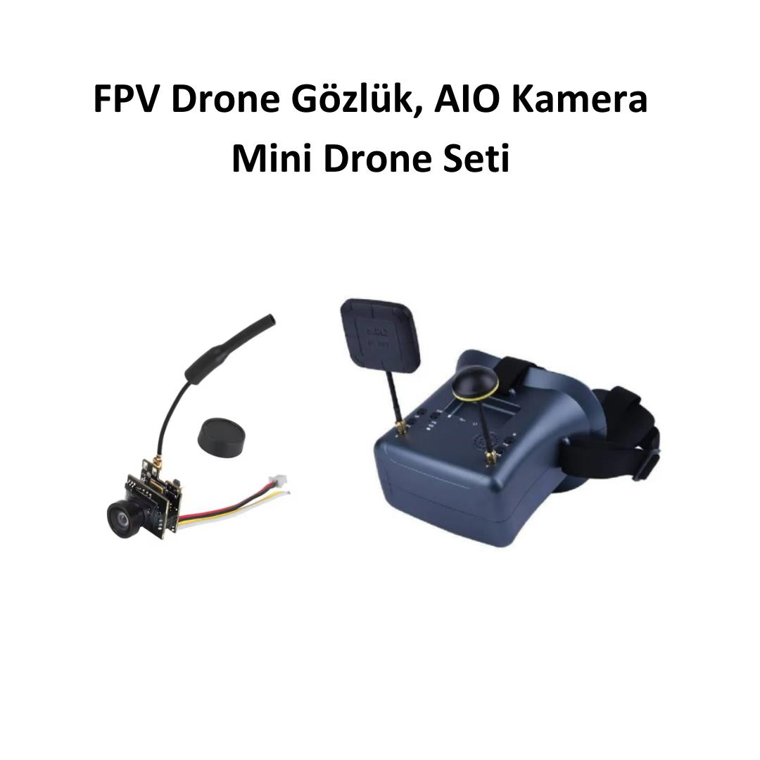 FPV Drone Gözlük, AIO Kamera Mini Drone Seti