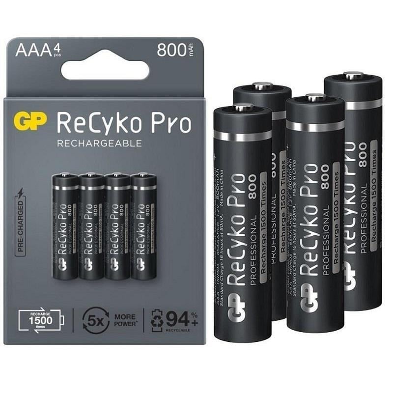 Gp ReCyko Pro GP85AAAHCB-2EB4 800 mAh Şarjlı AAA İnce Kalem Pil 4'lü Paket