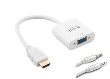 HDMI to VGA + Ses Dönüştürücü (Aux kablosu hediye)