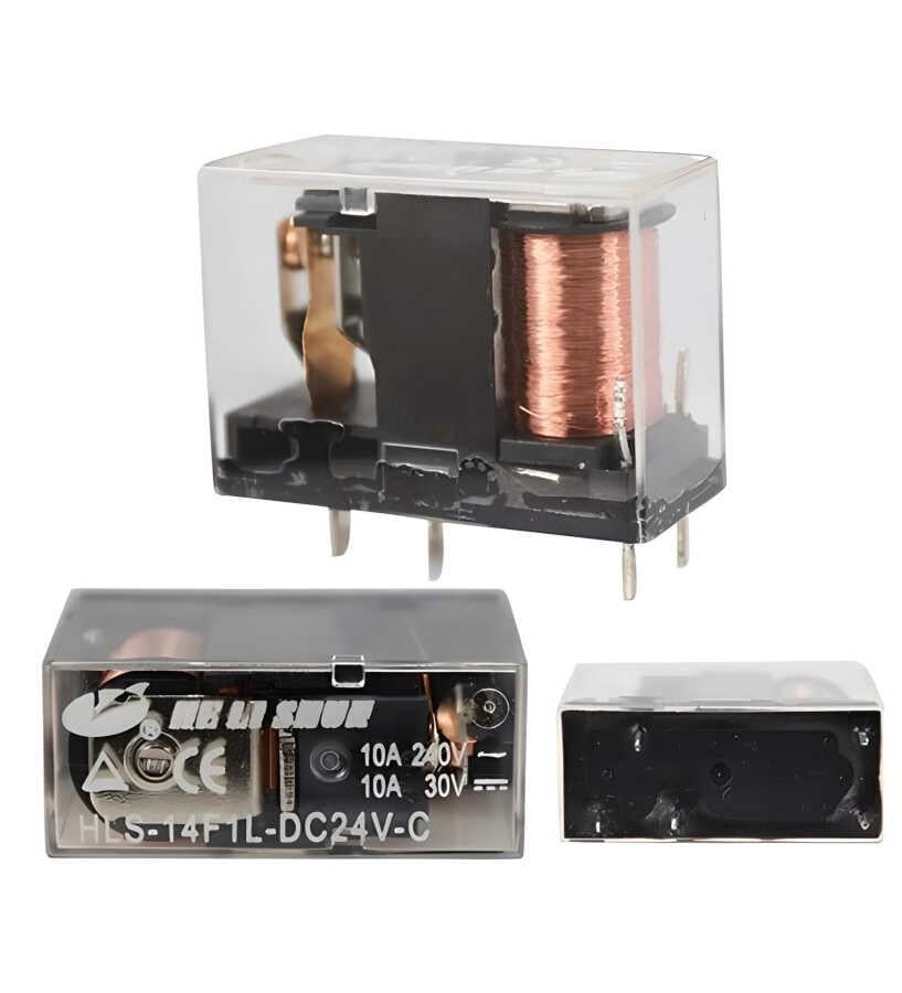 Helishun HLS-14F1L-DC24V-C 10A 24V 5 Pin Şeffaf Te