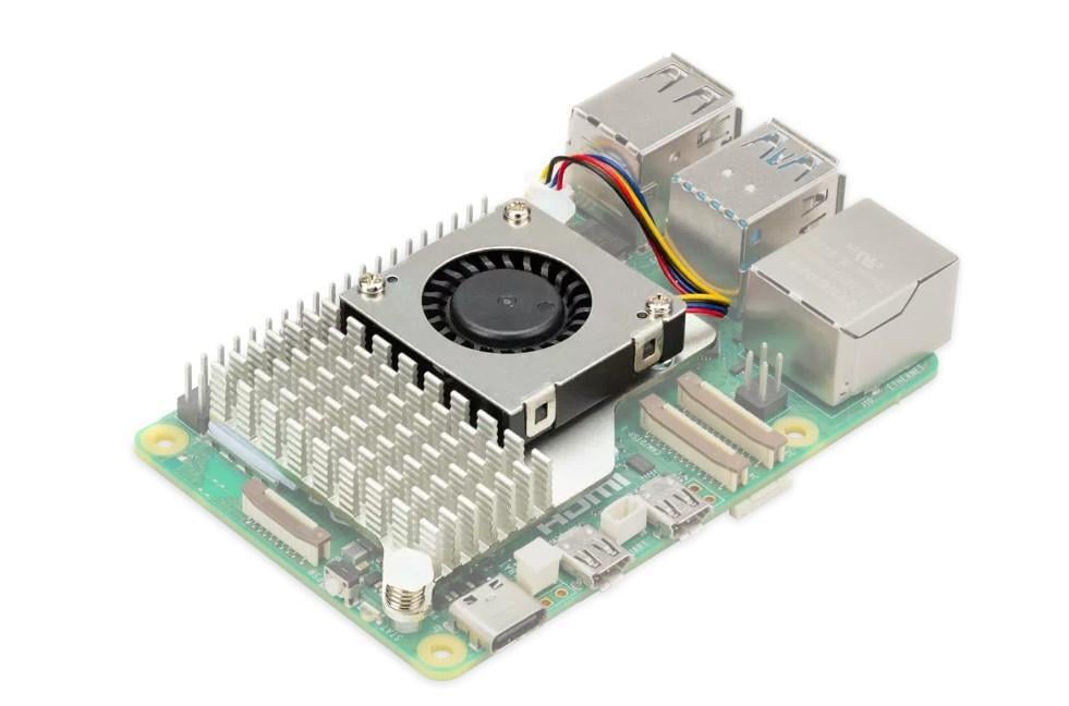 Raspberry Pi 5 Orijinal Fan ve Soğutucu Blok