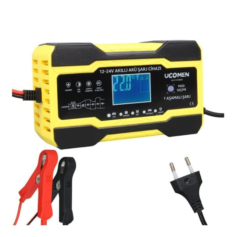 Ucomen Akü Şarj Cihazı 12/24 Volt 10A