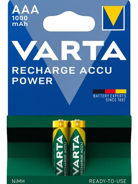 Varta 1000mAh AAA Şarj Edilebilir Kalem Pil 2li