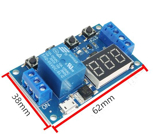 Zaman Ayarlı Göstergeli Tekli Röle Kartı - 5V Delay-Off Relay Module