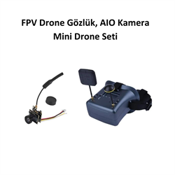 FPV Drone Gözlük, AIO Kamera Mini Drone Seti