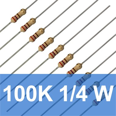 100K 1/4W Direnç (10 Adet)