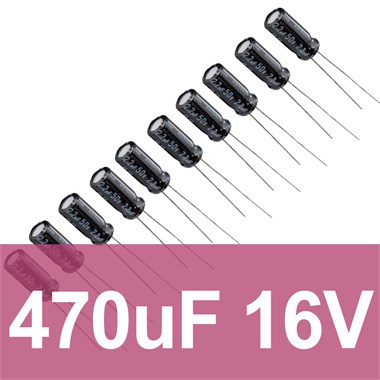 470uF 16V Elektrolitik Kondansatör (10 Adet)
