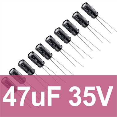 47uF 35V Elektrolitik Kondansatör (10 Adet)