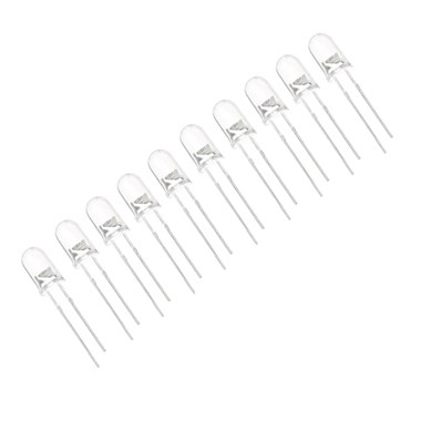 5mm Kısa Bacak Şeffaf Beyaz LED (10 Adet)