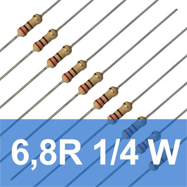 6.8R 1/4W Ohm Direnç (10 Adet) 6R8