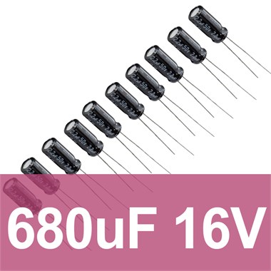 680uF 16V Elektrolitik Kondansatör (10 Adet)