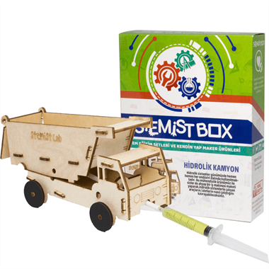 Ahşap Hidrolik Kamyon (Hareketli Dorseli) - STEM