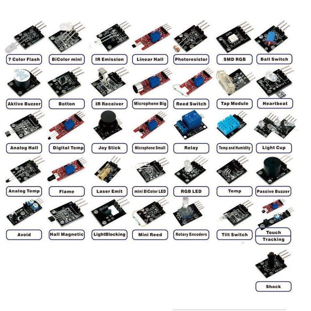 Arduino 37 Parça Sensör Seti - (Kutusuz)