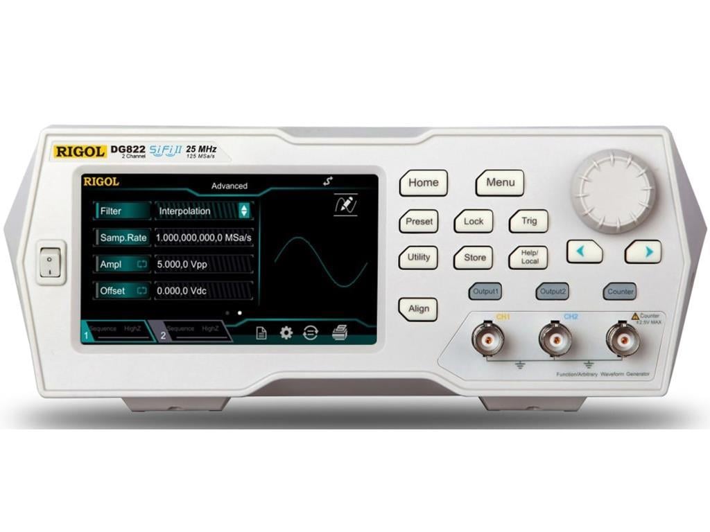 Rigol DG822 / 25MHz 2 Kanallı 16bit Fonksiyon - Keyfi Dalgaformu Sinyal Jeneratörü