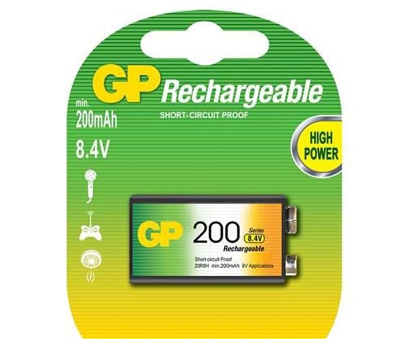 Şarj Edilebilir 200mAh 9V Pil (8,4V)