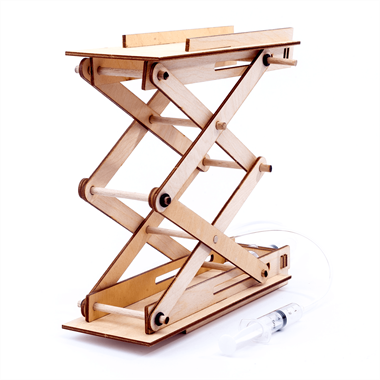 Şırıngalı Hidrolik Asansör Sistemi (Ahşap) Stemistlab Stem Eğitim Seti