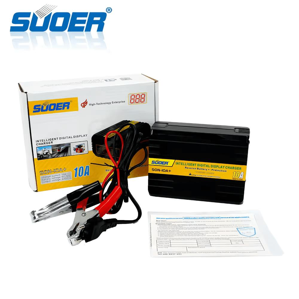Suoer 6V/12V 10A 220V Akü Şarj Cihazı