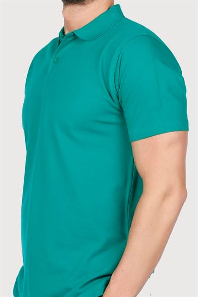 Yeşil Polo Yaka Penye Tişört