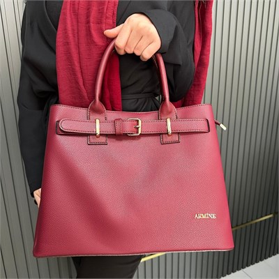 Armine Bayan Çanta Düz Bordo AR39502