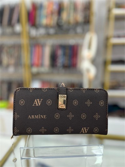 Armine Bayan Cüzdan Kahve  BaskılıARC0201