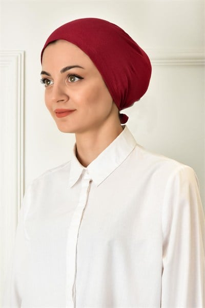 ArSel Dikişli Düz Bone Bordo BN080