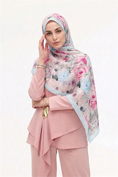 ARSEL MODA Soft Pamuklu Şal Çiçek Desen LBD2005