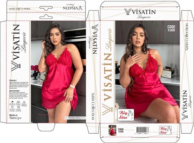 Büyük Beden Visatin Gecelik FRV1100601