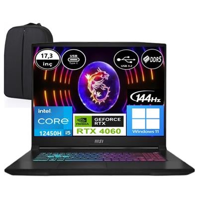 Msı Katana 17 B12VFK-1031XTREP1 I5-12450H 32 GB Ddr5 512 GB SSD RTX4060 17.3