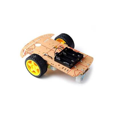 2WD Robot Araba Şase Kiti, 21x10cm Pleksi Gövde, 2x Redüktörlü DC Motor, Pil Yuvası Dahil