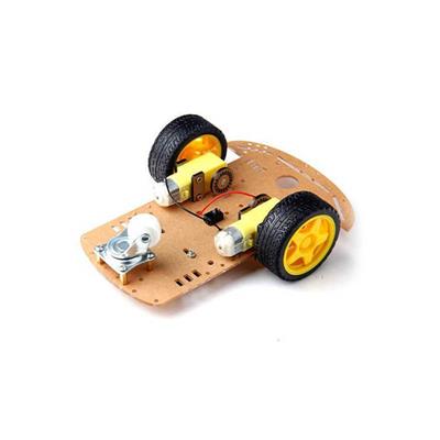 2WD Robot Araba Şase Kiti, 21x10cm Pleksi Gövde, 2x Redüktörlü DC Motor, Pil Yuvası Dahil