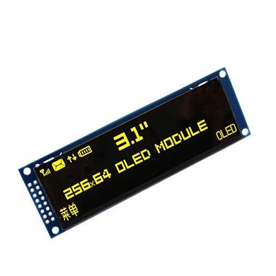 3.12 inç 256x64 OLED Ekran Modülü SSD1322 Paralel / SPI Sarı