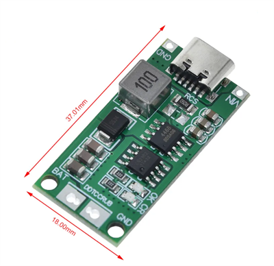4S 2A Type-C Çok Hücreli 18650 Lityum Pil Şarj Modülü (8.4V / 12.6V / 16.8V)