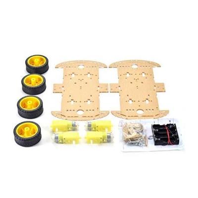 4WD Çok Amaçlı Mobil Robot Platformu – 4 Motorlu Robot Şase Kiti